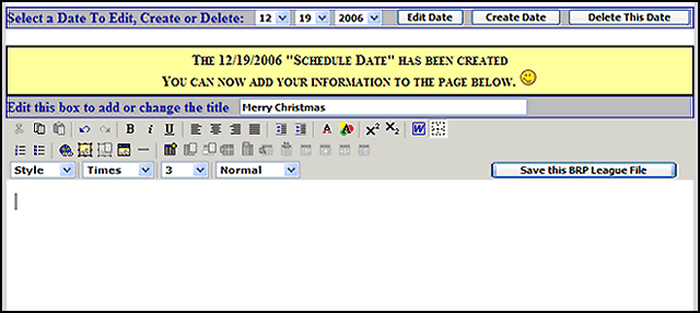 Create schedule dates with member information!